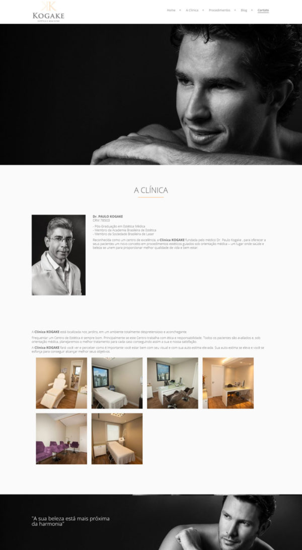 Criação de Sites para Médicos - Clínica Kogake