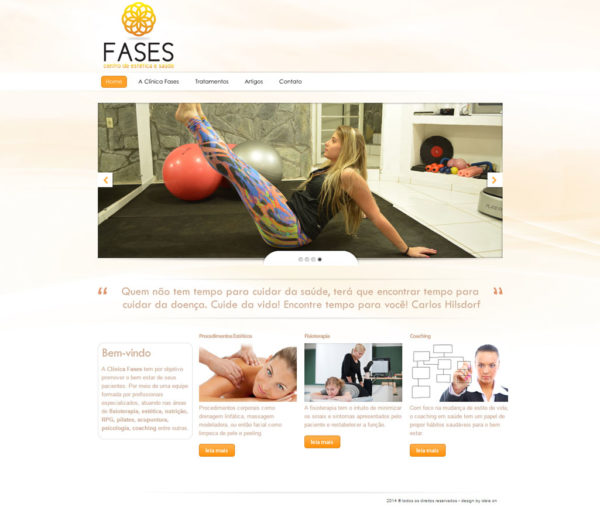 Criação de Sites para Médicos - Clínica Fases Estética