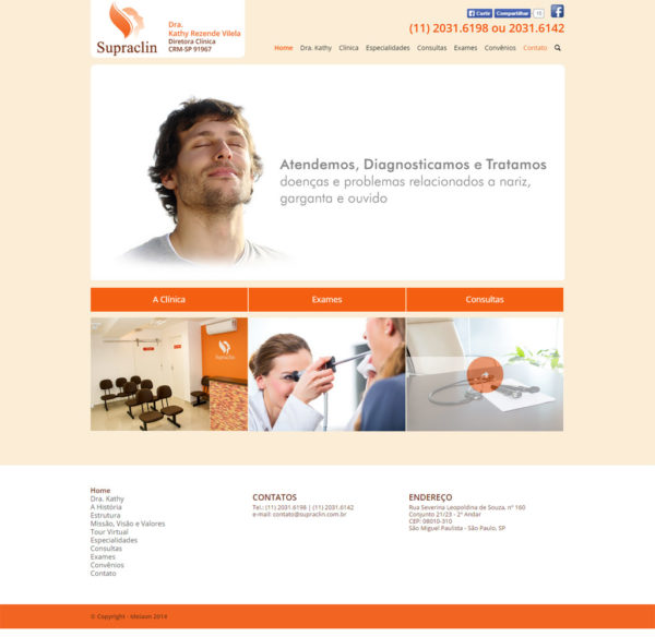 Criação de Sites para Médicos - Supraclin